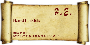 Handl Edda névjegykártya